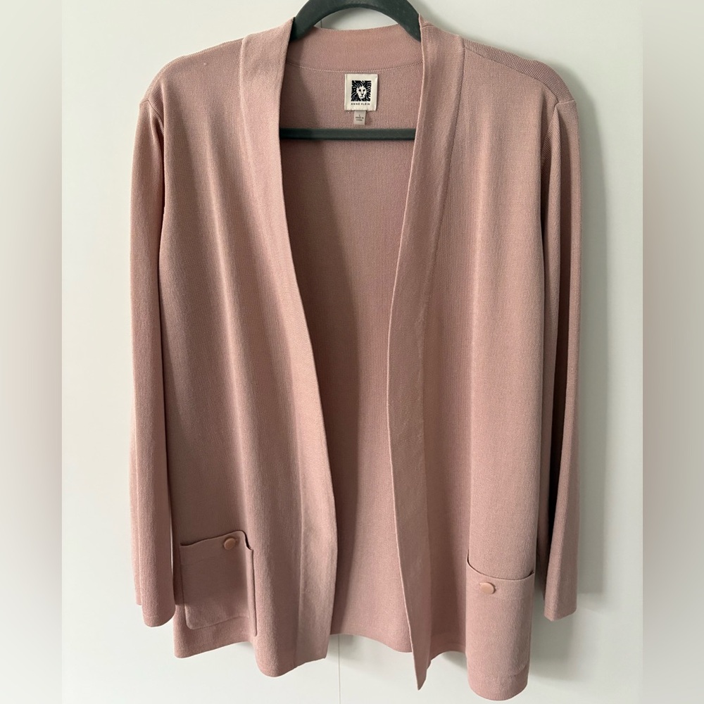 Anne Klein fine knit open cardigan